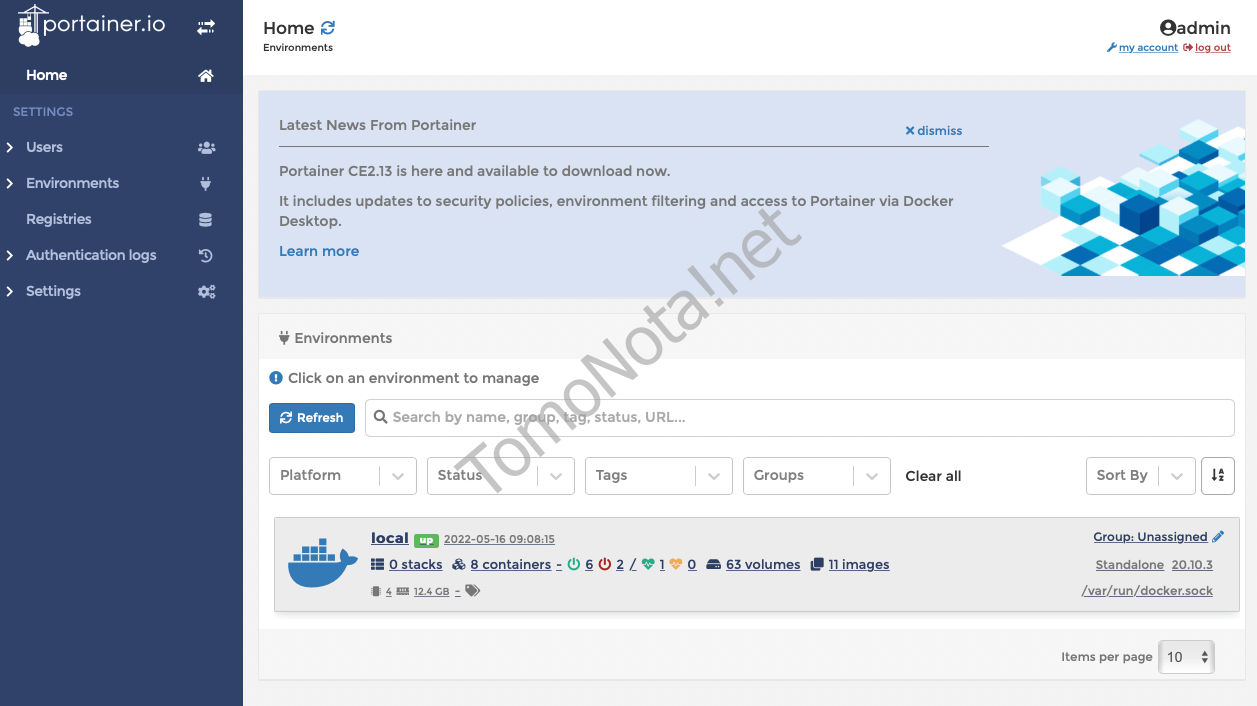 Instalar Portainer docker en Synology – TomoNota